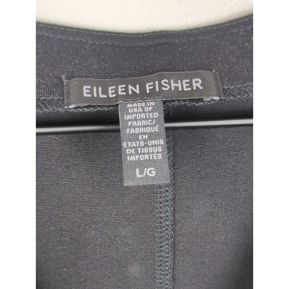 Eileen Fisher | Flex Tencel Ponte Dress | Sleeveless V- Neck | Black | L - Picture 5 of 8